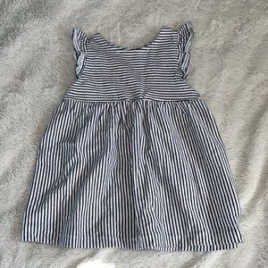 joe fresh 3-6 months navy and white stripped dress